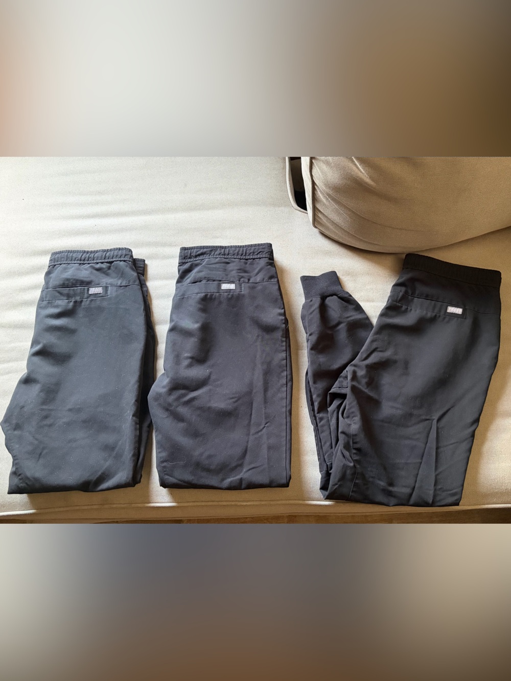 Figs Men's Black Joggers with Elastic Waist